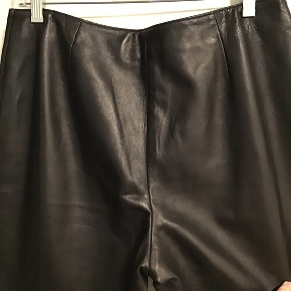 DANIER Italian Leather Boot Cut Pants - Picture 4 of 11